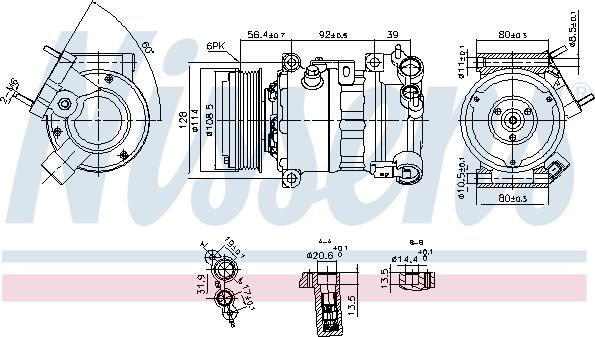 Nissens 890599 - Компрессор кондиционера autospares.lv