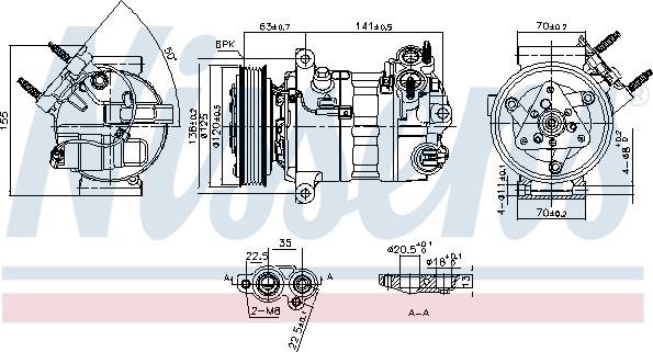 Nissens 890594 - Компрессор кондиционера autospares.lv