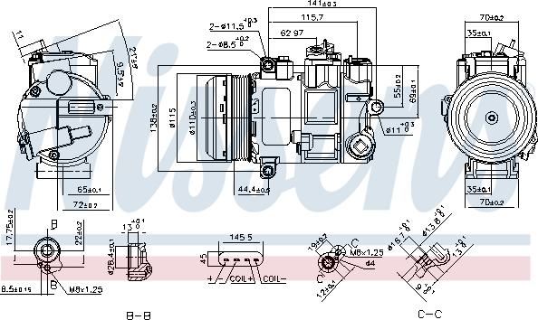 Nissens 890696 - Компрессор кондиционера autospares.lv