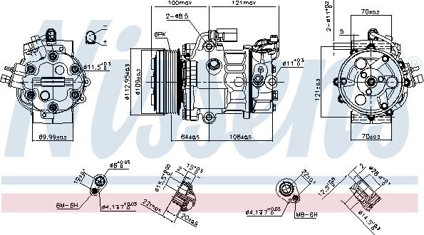 Nissens 890659 - Компрессор кондиционера autospares.lv