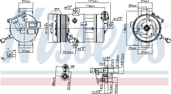 Nissens 890667 - Компрессор кондиционера autospares.lv