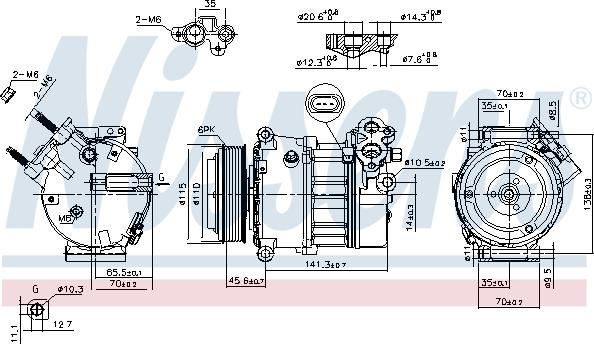 Nissens 890617 - Компрессор кондиционера autospares.lv