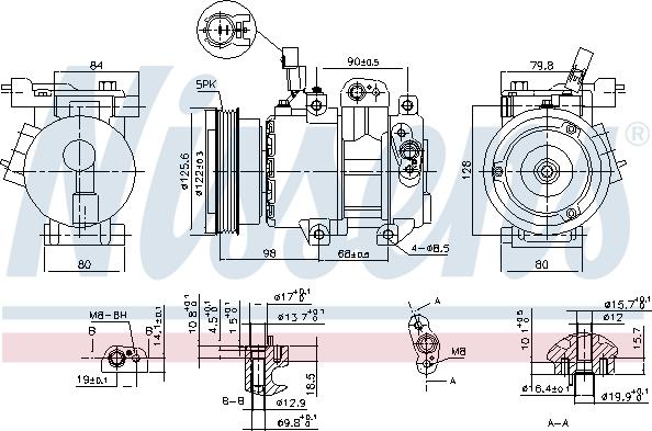 Nissens 890684 - Компрессор кондиционера autospares.lv