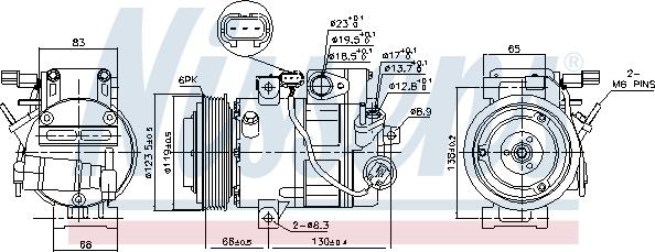 Nissens 890687 - Компрессор кондиционера autospares.lv