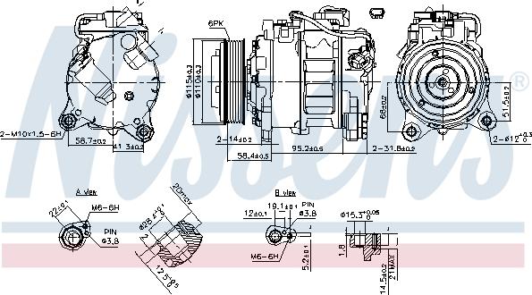 Nissens 890622 - Компрессор кондиционера autospares.lv