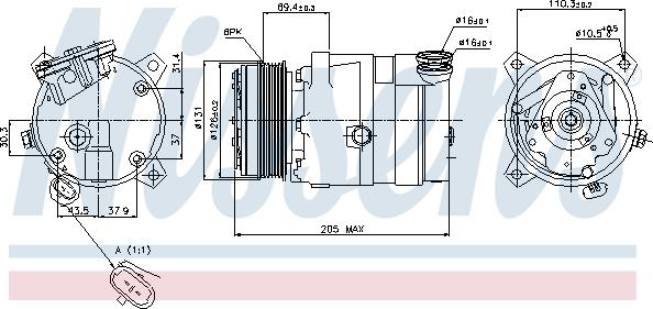 Nissens 89062 - Компрессор кондиционера autospares.lv