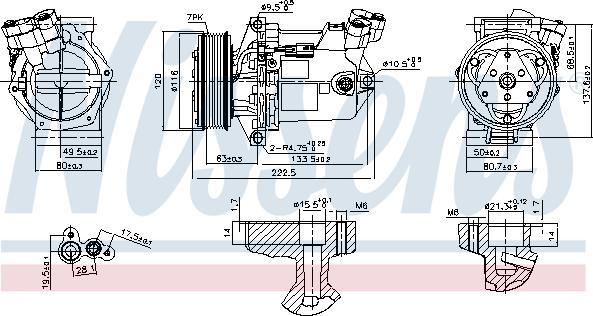 Nissens 890042 - Компрессор кондиционера autospares.lv