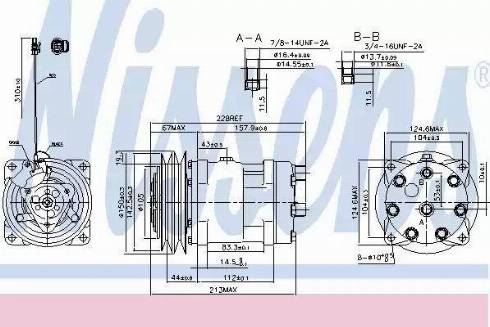 Nissens 890032 - Компрессор кондиционера autospares.lv