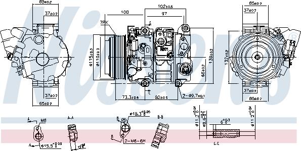 Nissens 890143 - Компрессор кондиционера autospares.lv