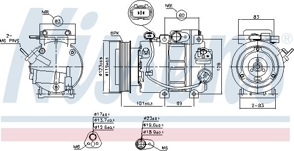 Nissens 890150 - Компрессор кондиционера autospares.lv