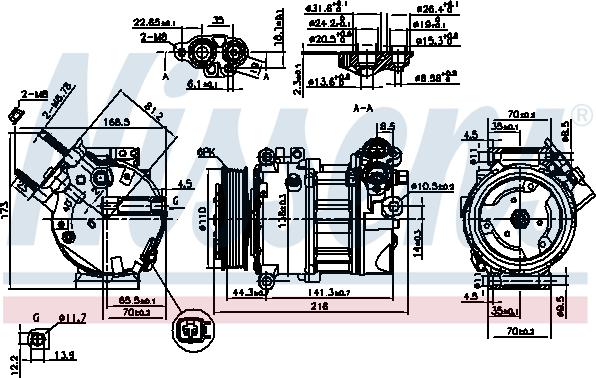 Nissens 890123 - Компрессор кондиционера autospares.lv