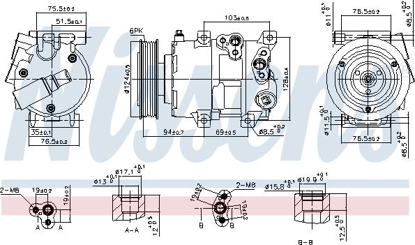 Nissens 890899 - Компрессор кондиционера autospares.lv