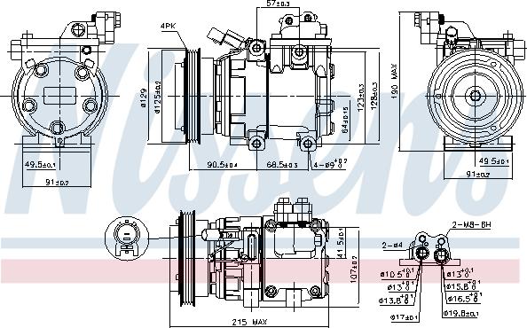 Nissens  89085 - Компрессор кондиционера autospares.lv