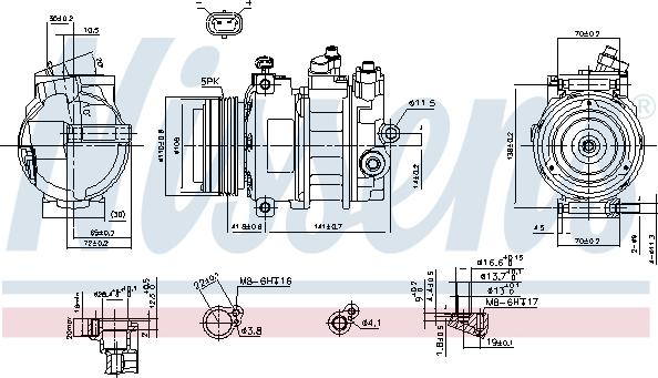 Nissens 89031 - Компрессор кондиционера autospares.lv