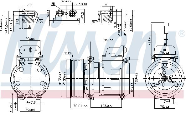 Nissens 890331 - Компрессор кондиционера autospares.lv