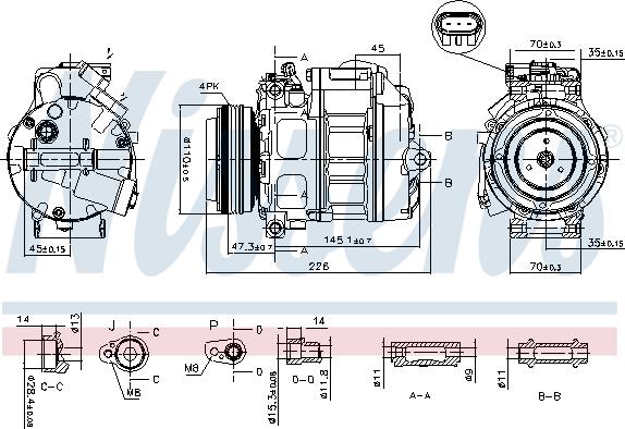 Nissens 890329 - Компрессор кондиционера autospares.lv