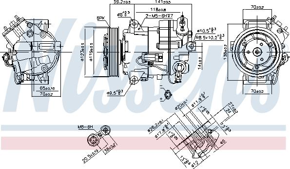 Nissens 890264 - Компрессор кондиционера autospares.lv