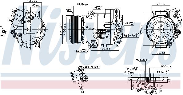 Nissens 890266 - Компрессор кондиционера autospares.lv