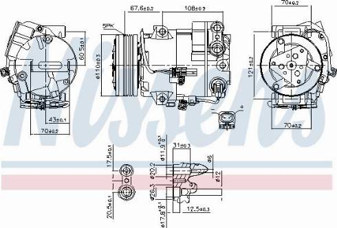 Nissens 890268 - Компрессор кондиционера autospares.lv