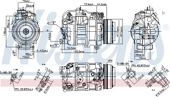 Nissens 890218 - Компрессор кондиционера autospares.lv