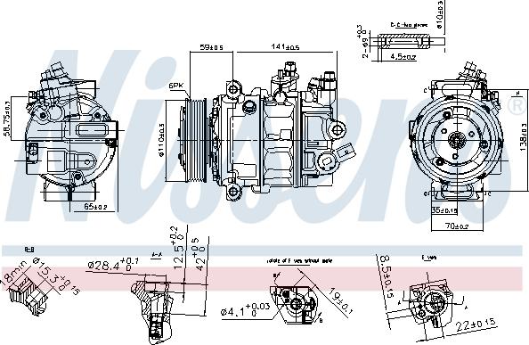 Nissens 890754 - Компрессор кондиционера autospares.lv