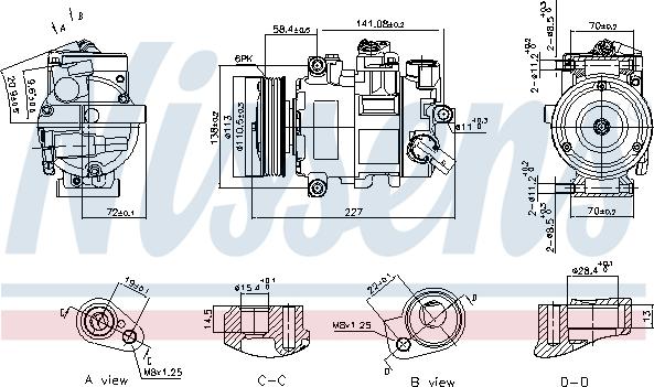 Nissens 890757 - Компрессор кондиционера autospares.lv