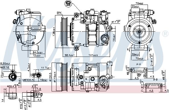 Nissens 890766 - Компрессор кондиционера autospares.lv