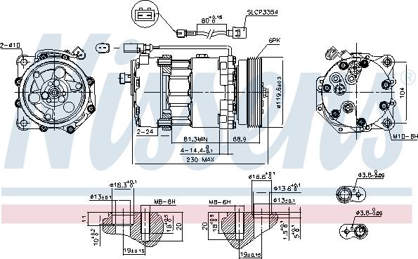 Nissens 890761 - Компрессор кондиционера autospares.lv