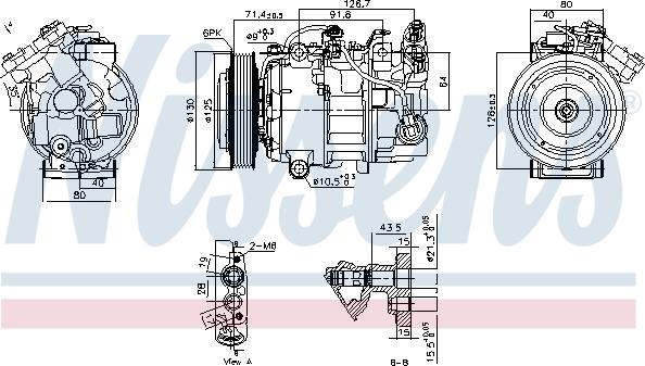 Nissens 890763 - Компрессор кондиционера autospares.lv