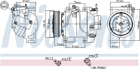 Nissens 890700 - Компрессор кондиционера autospares.lv