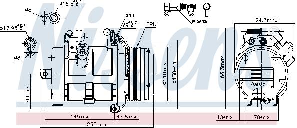 Nissens 89077 - Компрессор кондиционера autospares.lv