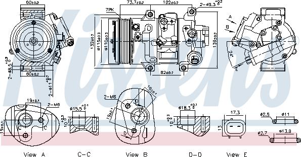 Nissens 891069 - Компрессор кондиционера autospares.lv