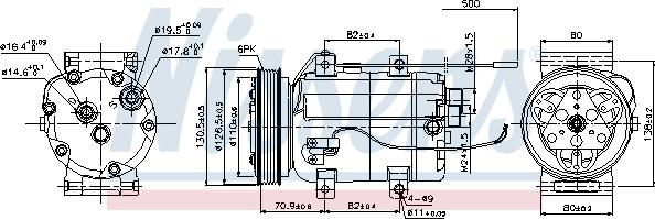 Nissens 89101 - Компрессор кондиционера autospares.lv