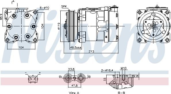 Nissens 891039 - Компрессор кондиционера autospares.lv