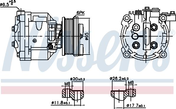 Nissens 891078 - Компрессор кондиционера autospares.lv