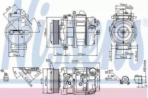 Nissens 89114 - Компрессор кондиционера autospares.lv