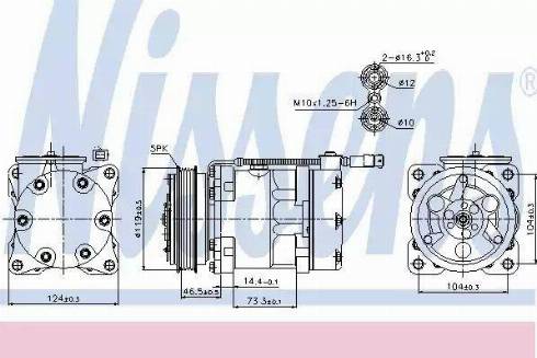 Nissens 89110 - Компрессор кондиционера autospares.lv