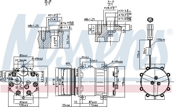 Nissens 89800 - Компрессор кондиционера autospares.lv