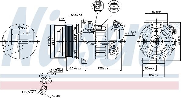 Nissens 89394 - Компрессор кондиционера autospares.lv