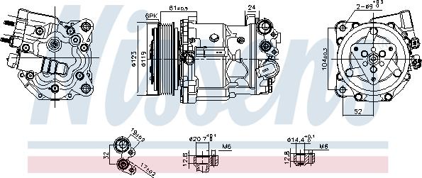 Nissens 89398 - Компрессор кондиционера autospares.lv