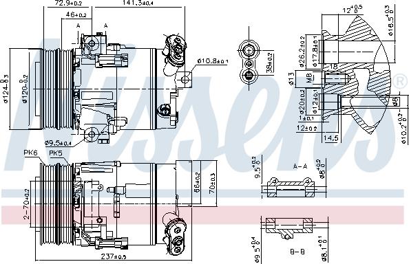 Nissens 89393 - Компрессор кондиционера autospares.lv