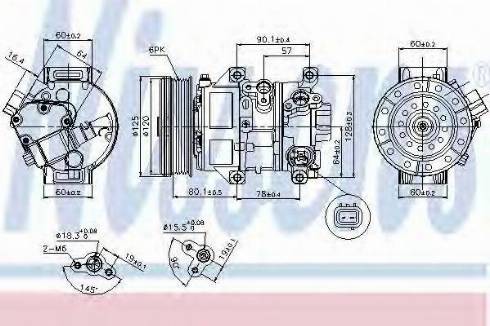 Nissens 89345 - Компрессор кондиционера autospares.lv