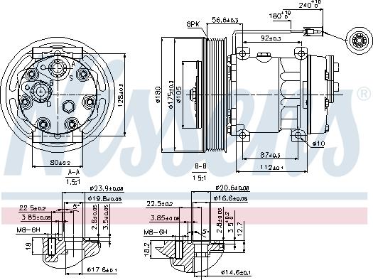 Nissens 89353 - Компрессор кондиционера autospares.lv