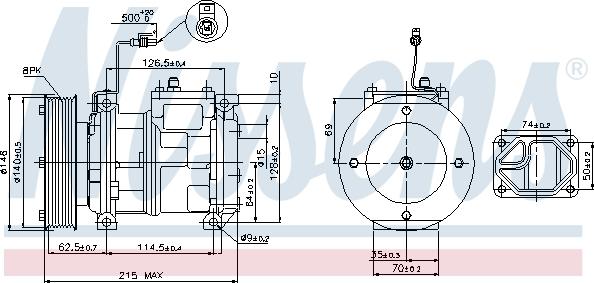 Nissens 89361 - Компрессор кондиционера autospares.lv