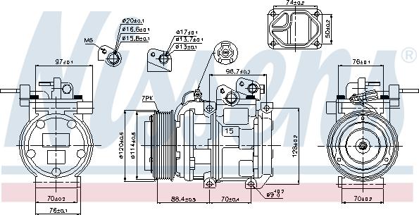 Nissens 89301 - Компрессор кондиционера autospares.lv