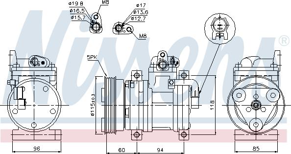 Nissens 89302 - Компрессор кондиционера autospares.lv