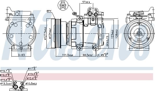 Nissens 89387 - Компрессор кондиционера autospares.lv