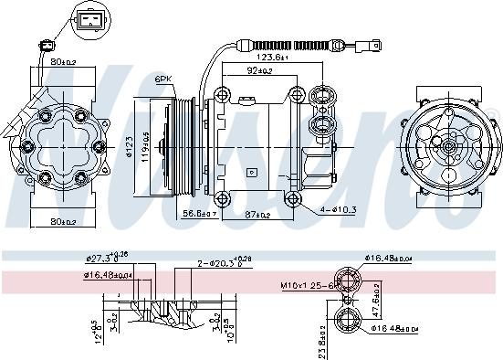 Nissens 89339 - Компрессор кондиционера autospares.lv