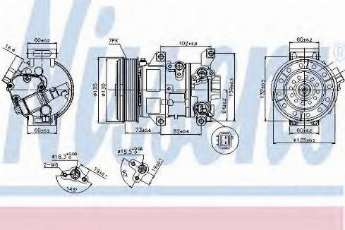 Nissens 89337 - Компрессор кондиционера autospares.lv