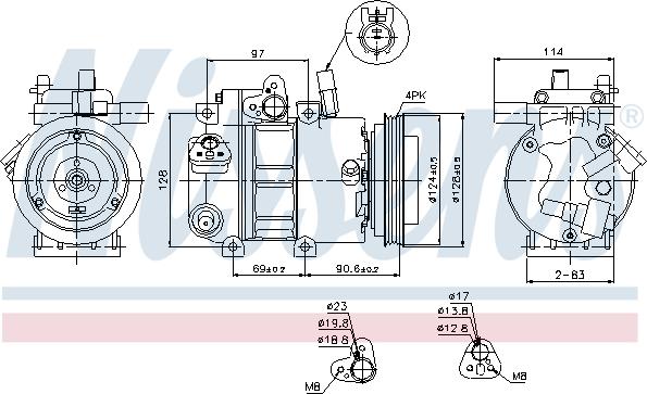 Nissens 89296 - Компрессор кондиционера autospares.lv